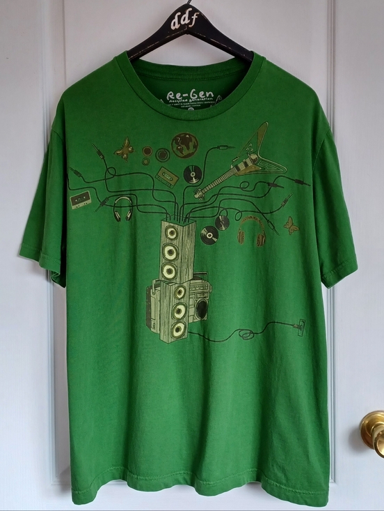 Re-Gen Other - Re-Gen RECYCLED GENERATION RETRO MUSIC MOTIF GRAPHIC PRINT TEE XL* (RUNS SHORT)